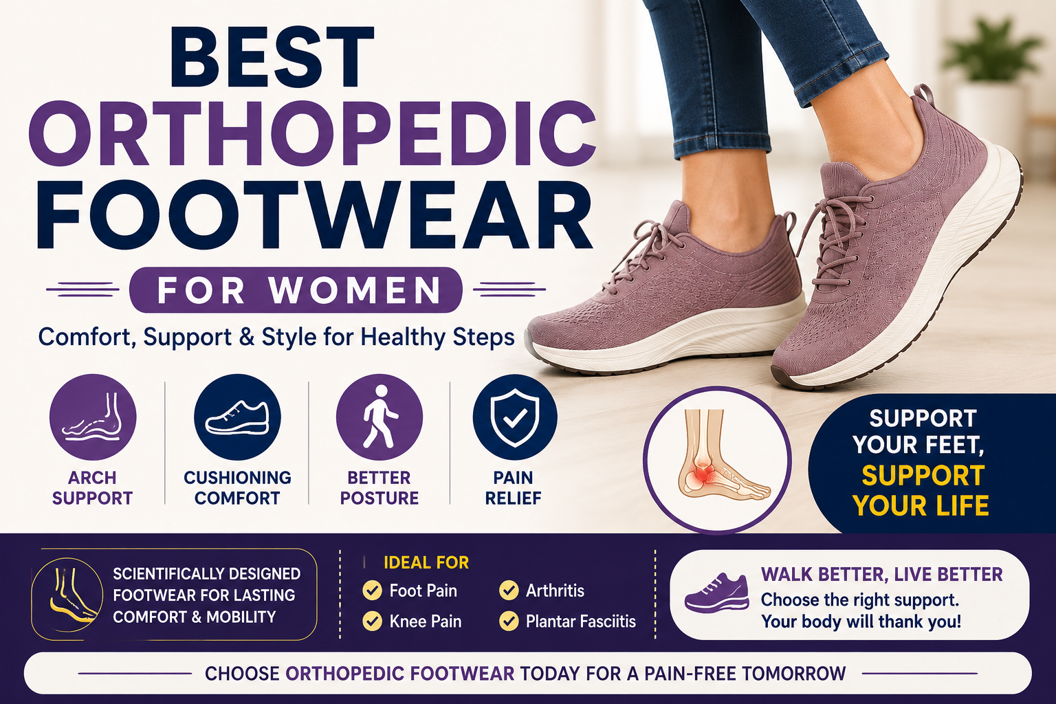 Best Orthopedic footwear for ladies